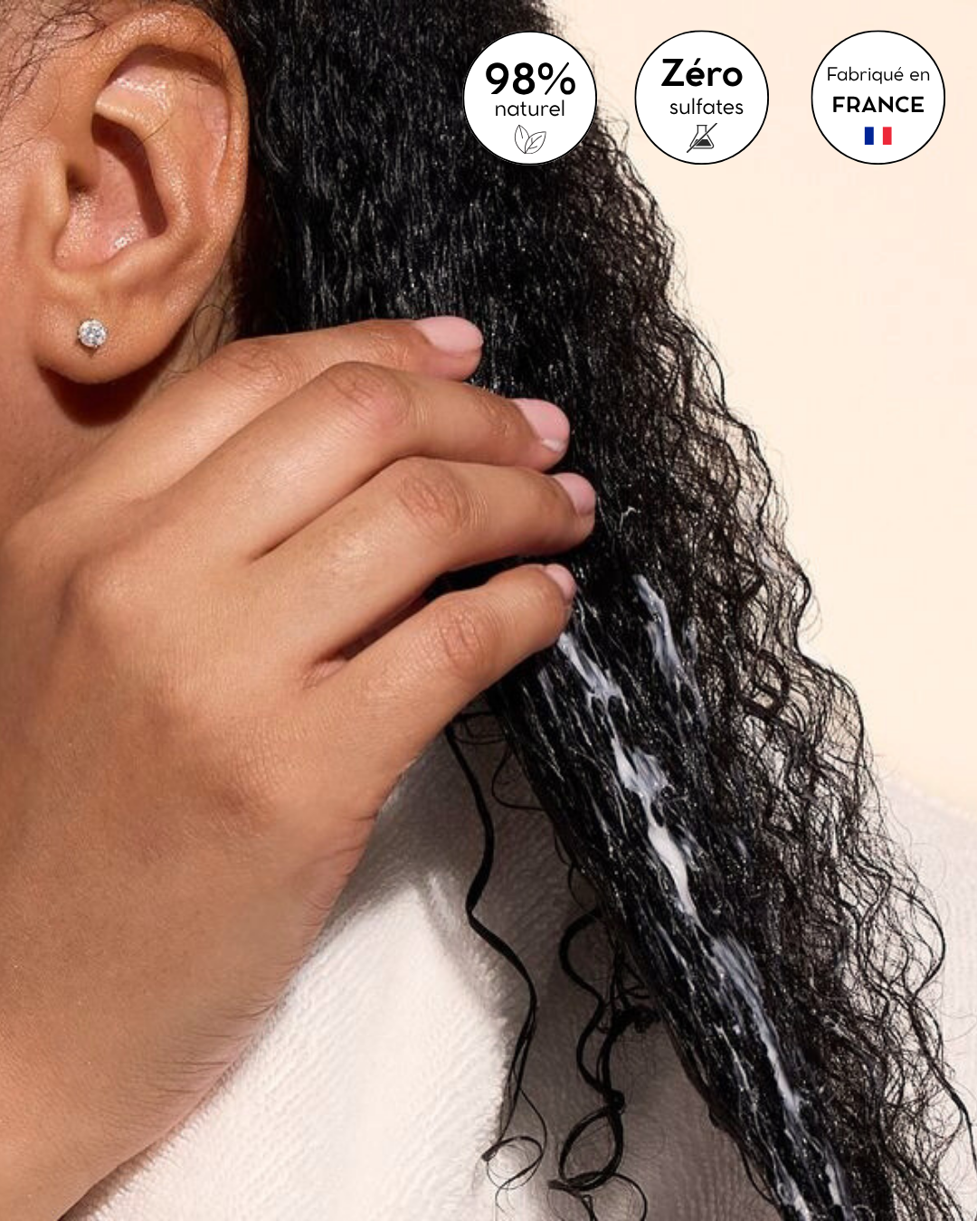Routine soins cheveux frisés